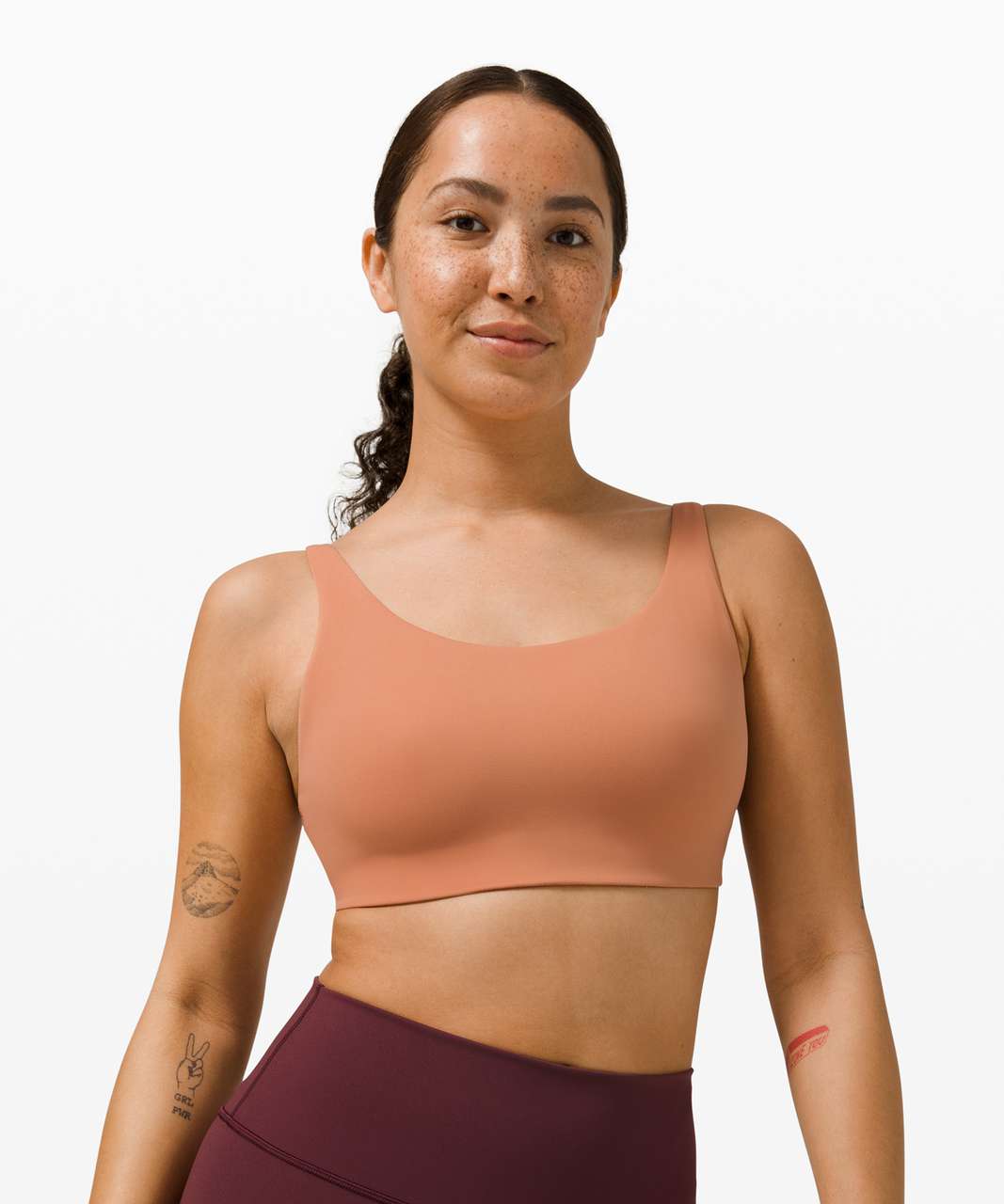 Lululemon In Alignment Straight Strap Bra *Light Support, C/D Cups - Desert Sun