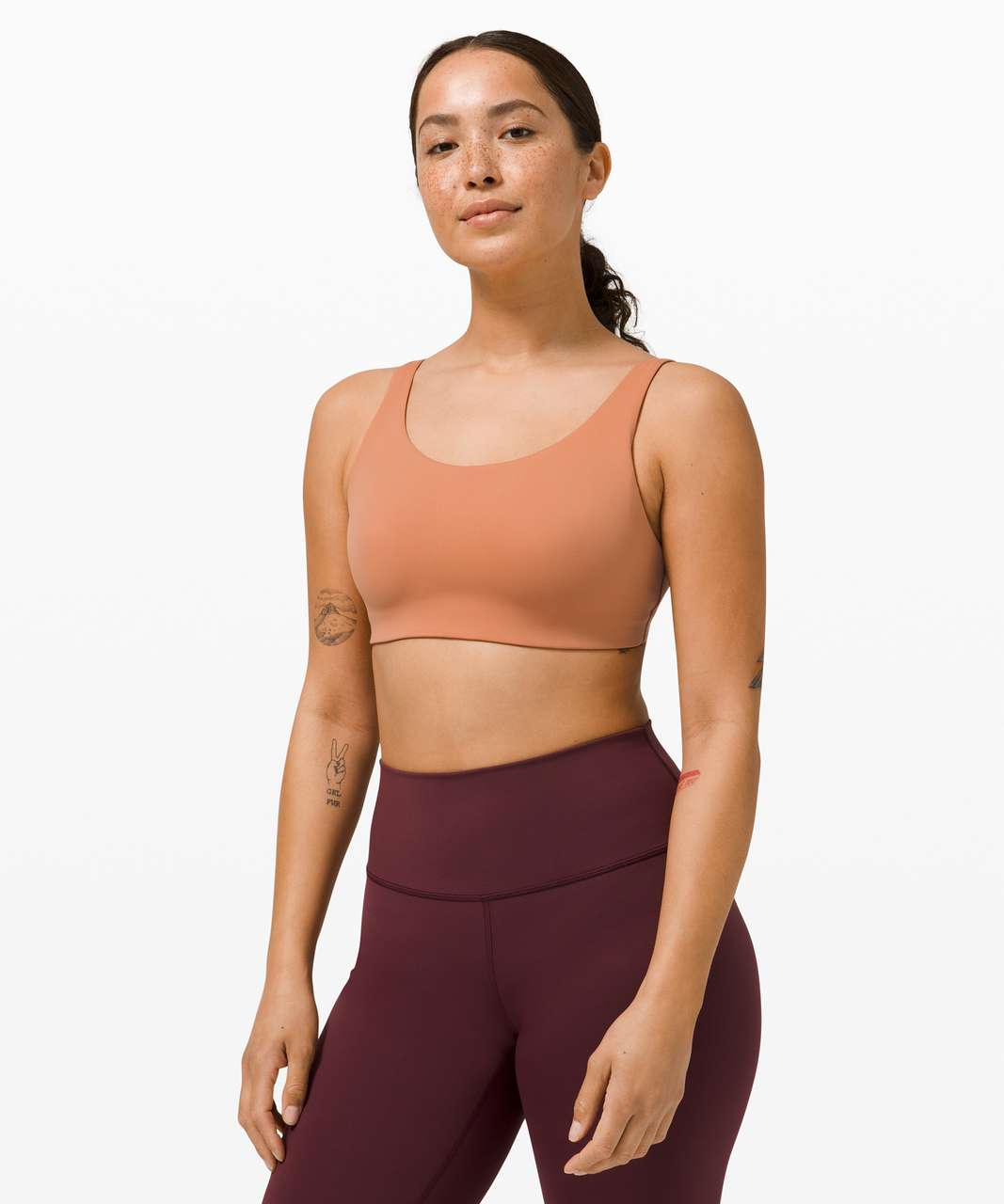 Lululemon In Alignment Straight Strap Bra *Light Support, C/D Cups - Desert Sun