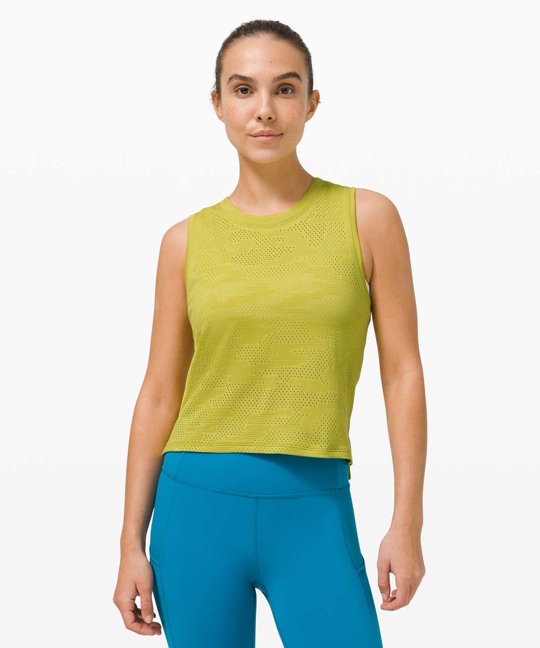 Lululemon Train to Be Tank *Camo - Dot Camo Yellow Pear / Yellow Pear