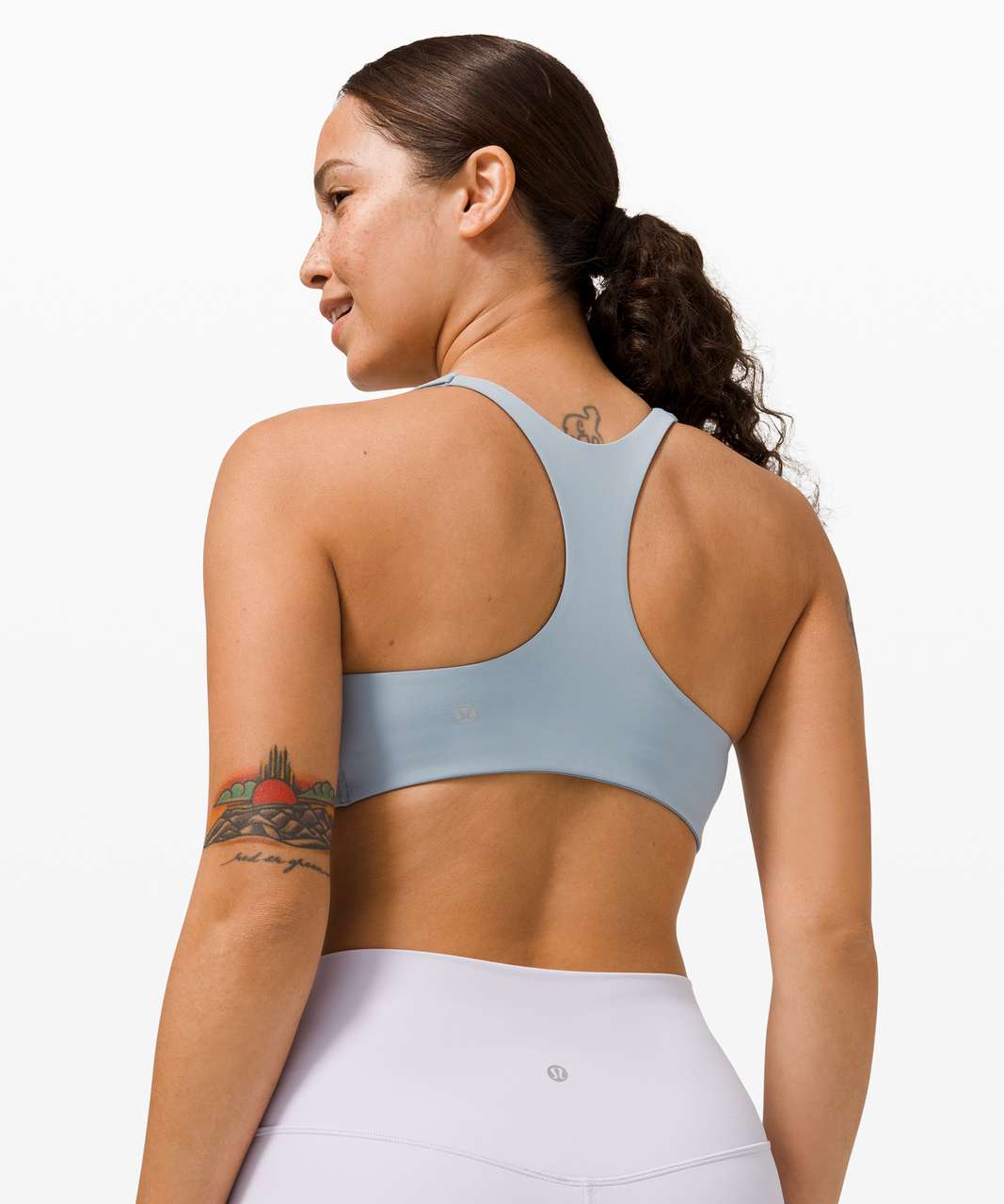 Lululemon In Alignment Racerback Bra *light Support, B/c Cups In Blue