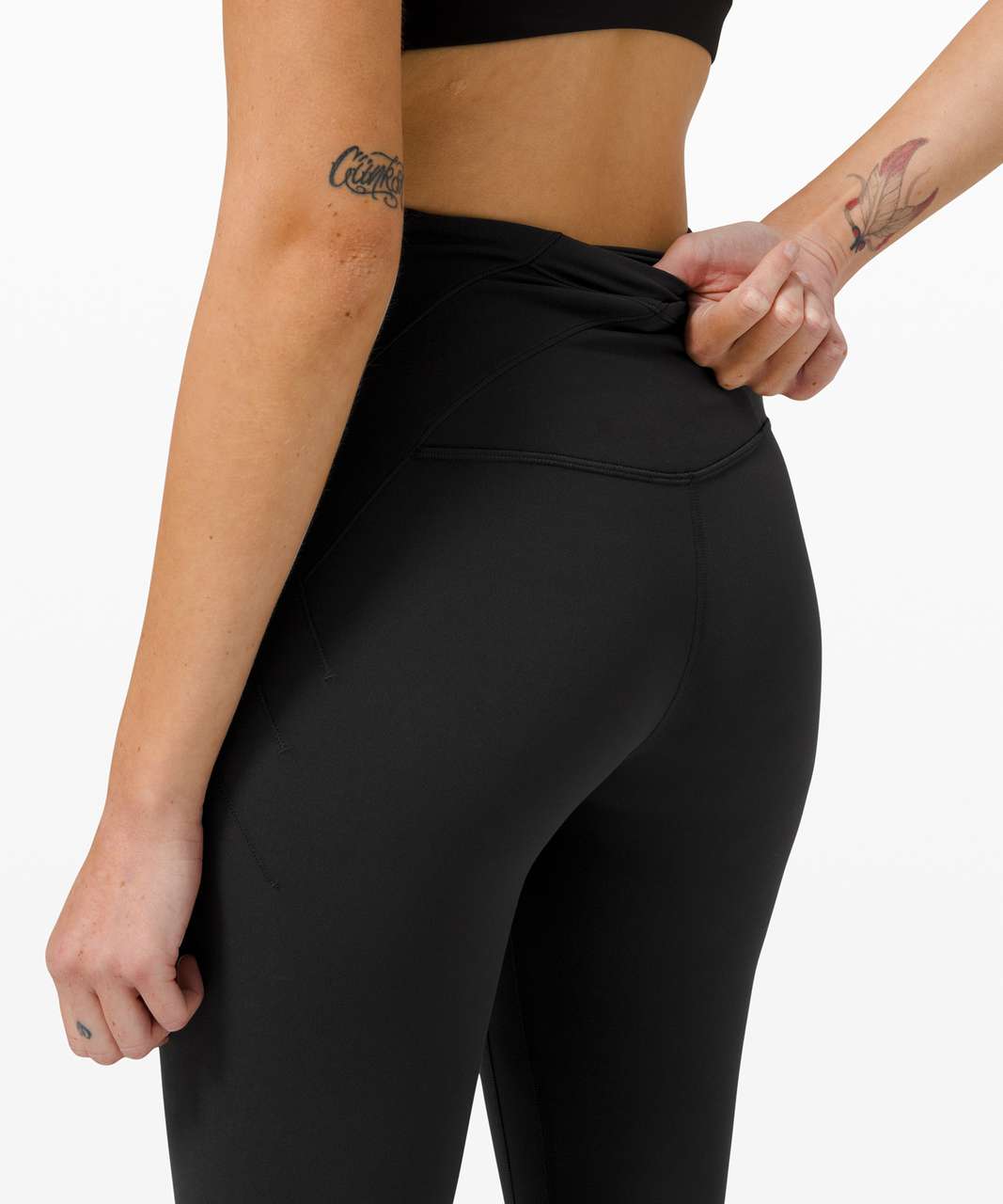 Lululemon Nulu Fold High-Rise Yoga Tight 25 - Black - lulu fanatics