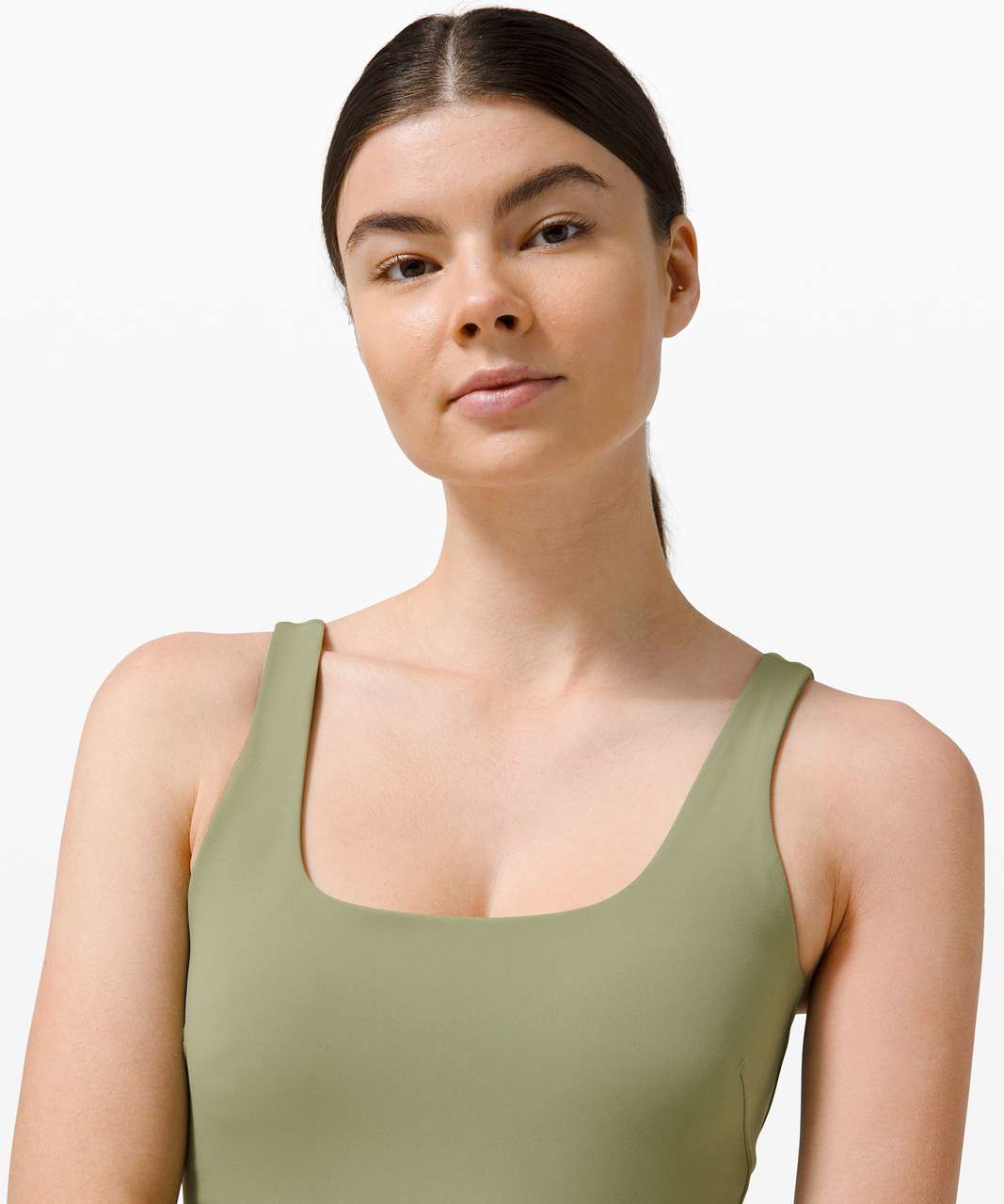 Lululemon Nulu Fold Classic Fit Yoga Tank Top - Rosemary Green - lulu  fanatics