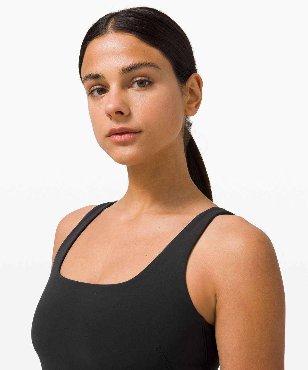 Lululemon Nulu Fold Tight Crop Yoga Tank Top - Black