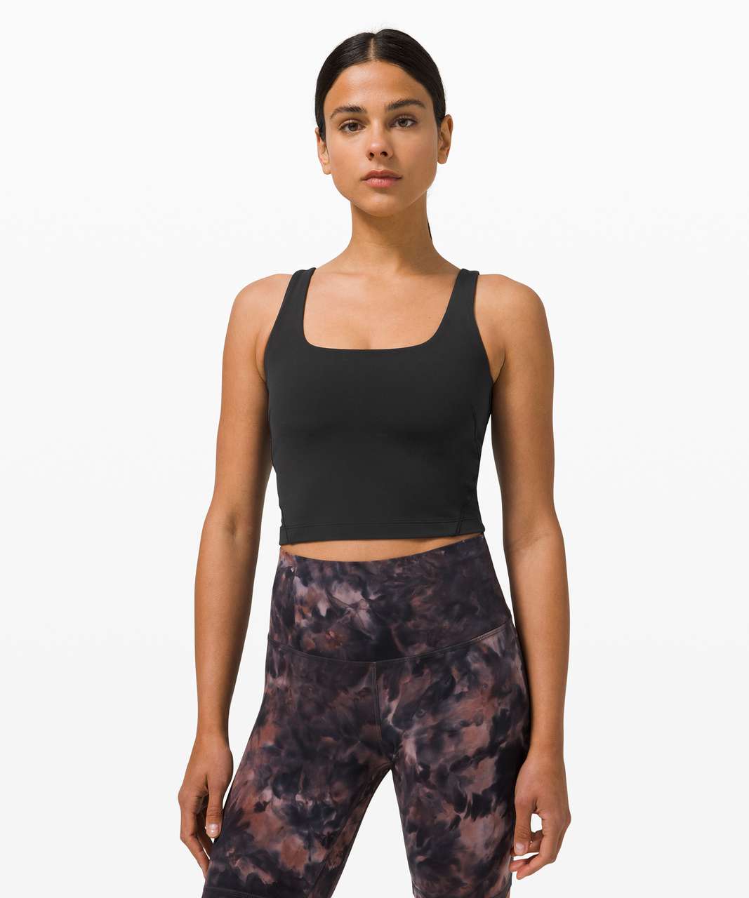 Lululemon Nulu Fold Tight Crop Yoga Tank Top - Grape Thistle - lulu fanatics