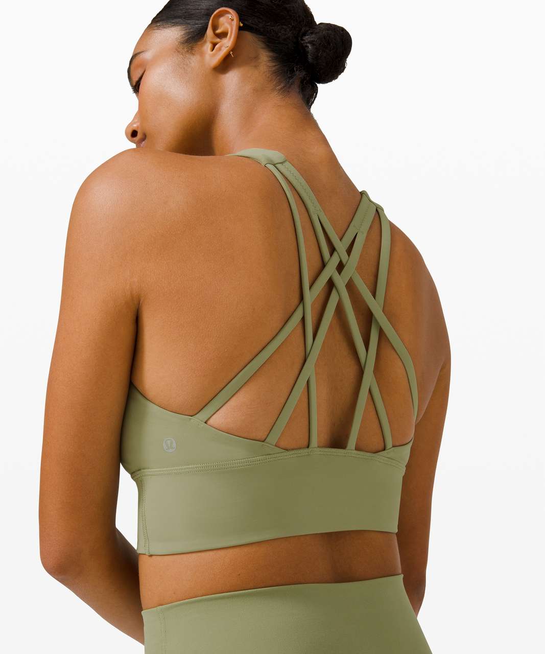 Lululemon Free To Be Serene Bra Long Line *Light Support, C/D Cup - Rosemary Green