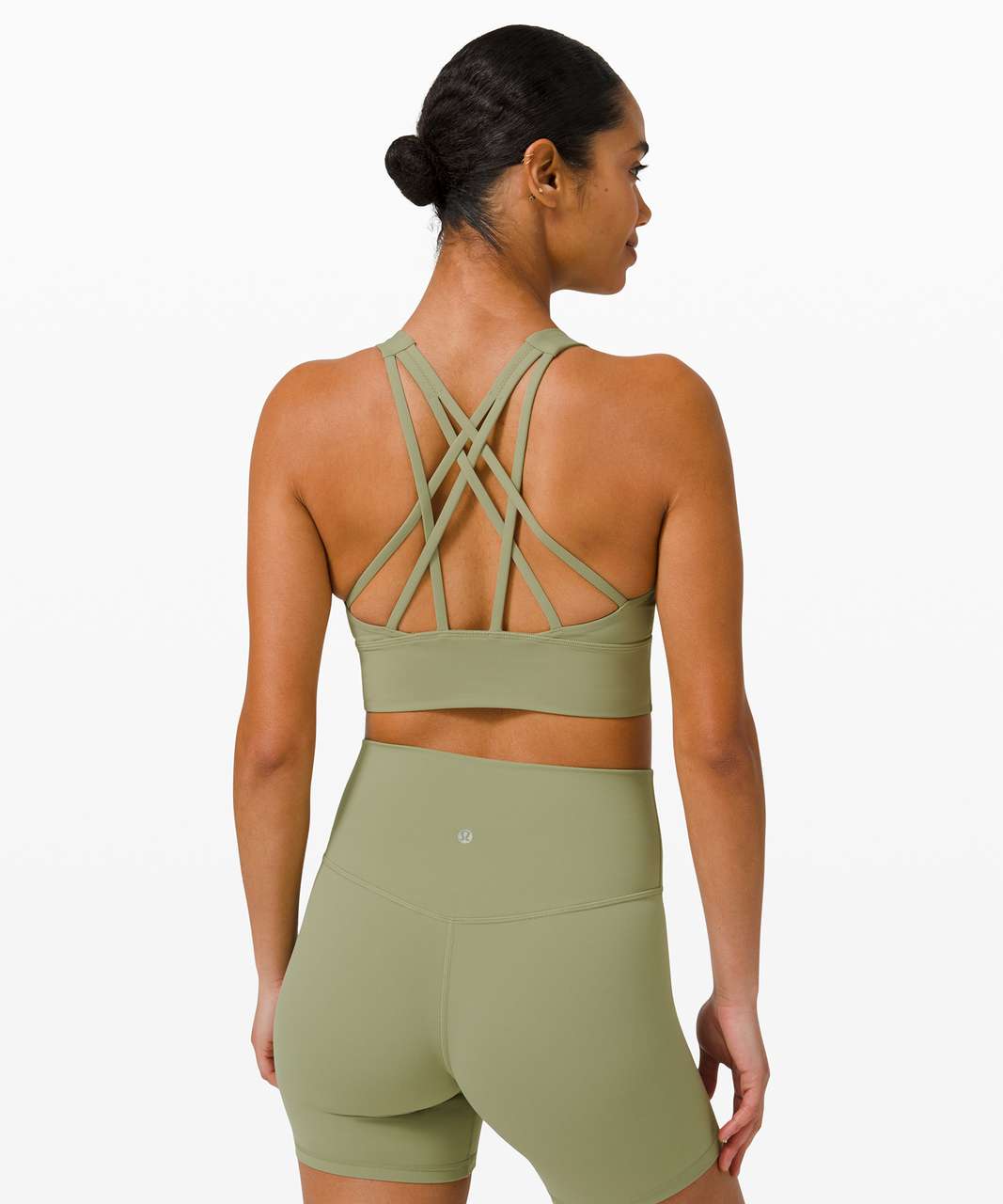 Lululemon Free To Be Serene Bra Long Line *Light Support, C/D Cup -  Rosemary Green - lulu fanatics