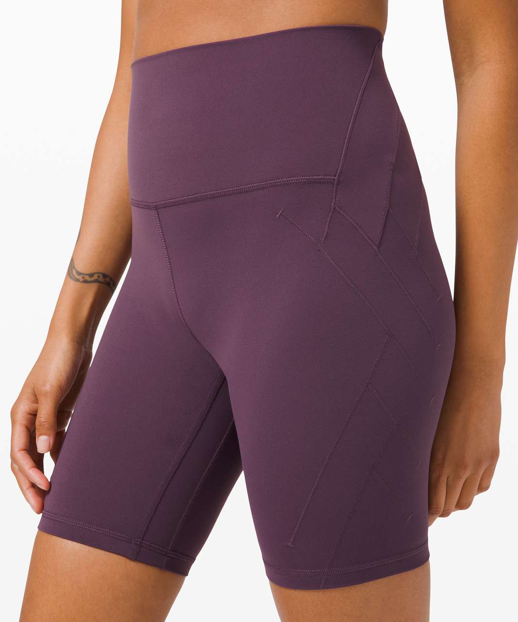 Lululemon Nulu Fold High-Rise Yoga Short 8 - Grape Thistle - lulu fanatics