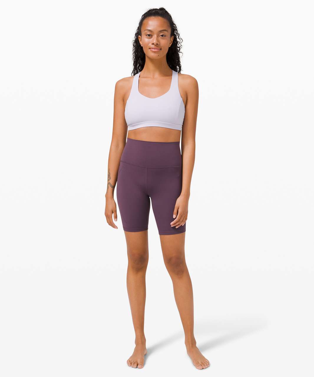 Lululemon Nulu Fold High-Rise Yoga Short 8 - Grape Thistle - lulu fanatics