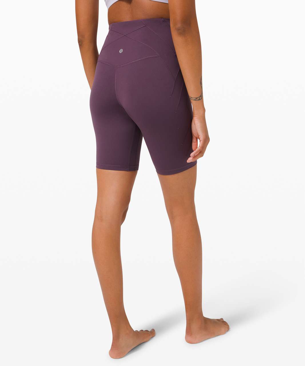 Lululemon Nulu Fold High-Rise Yoga Short 8 - Grape Thistle - lulu