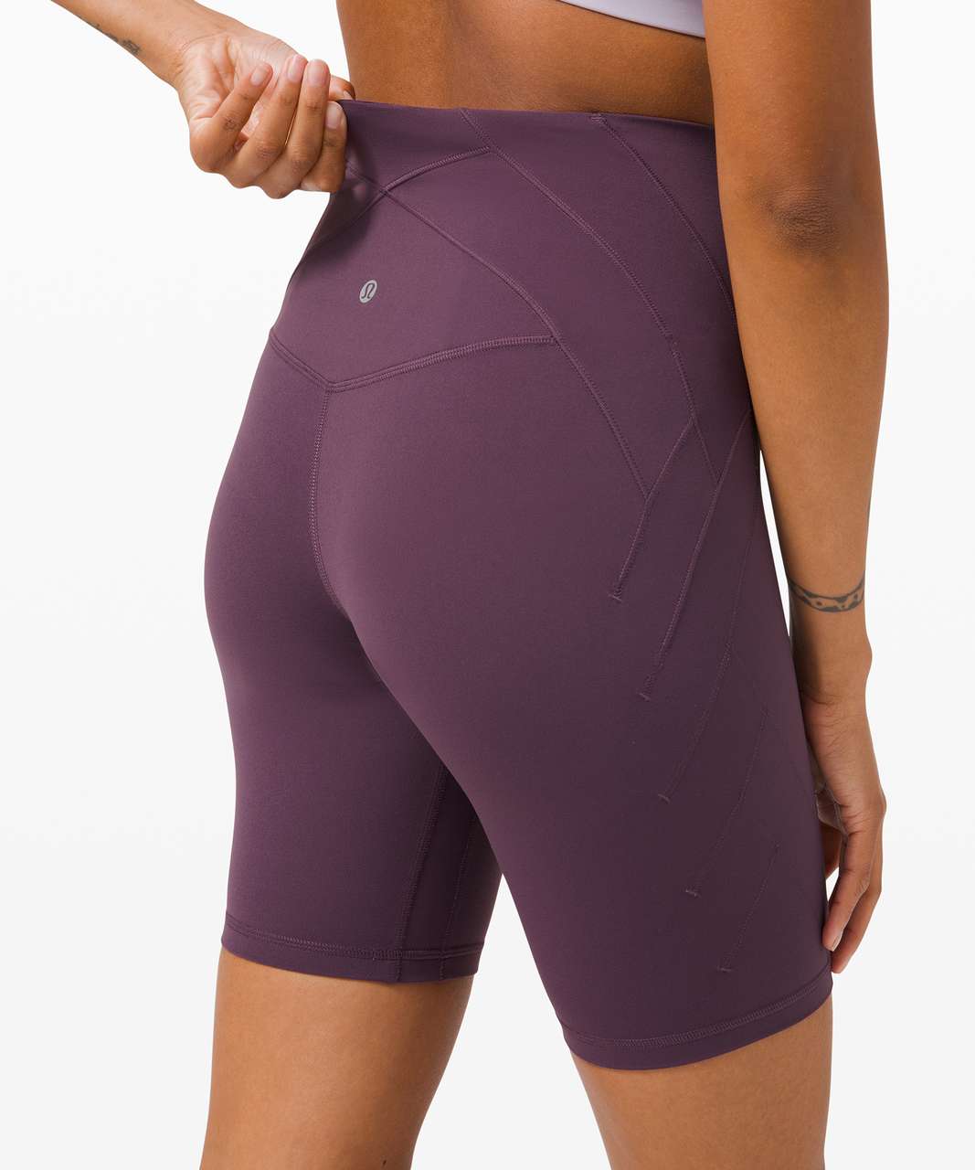 Lululemon Nulu Fold High-Rise Yoga Short 8 - Grape Thistle - lulu