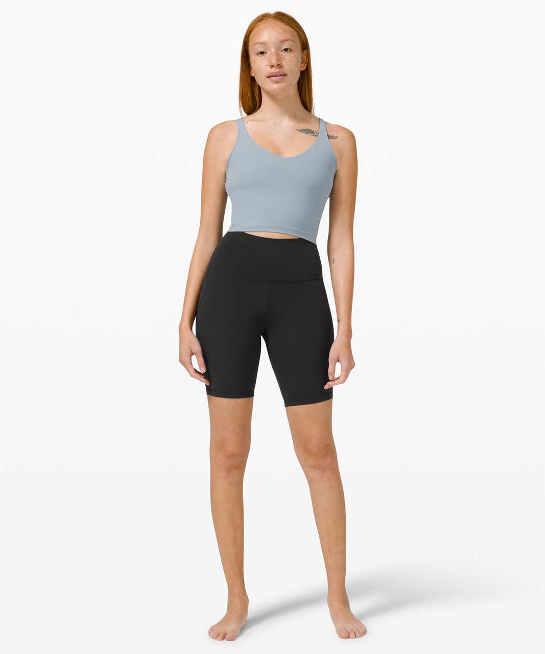 Lululemon Nulu Fold High-Rise Yoga Short 8 - Black - lulu fanatics