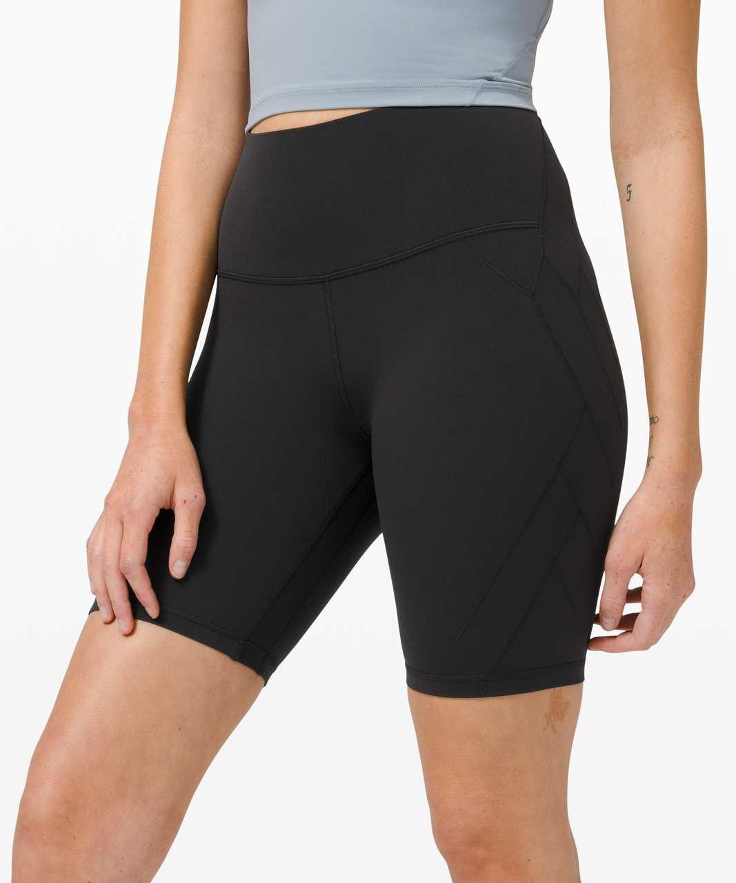 Lululemon Nulu Fold High-Rise Yoga Short 8" - Black