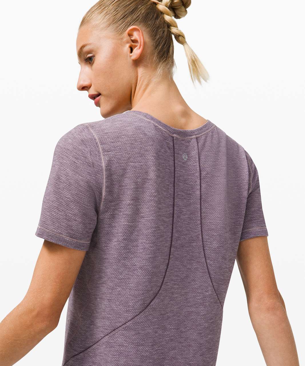 Lululemon Long Distance Short Sleeve - Heathered Grape Thistle