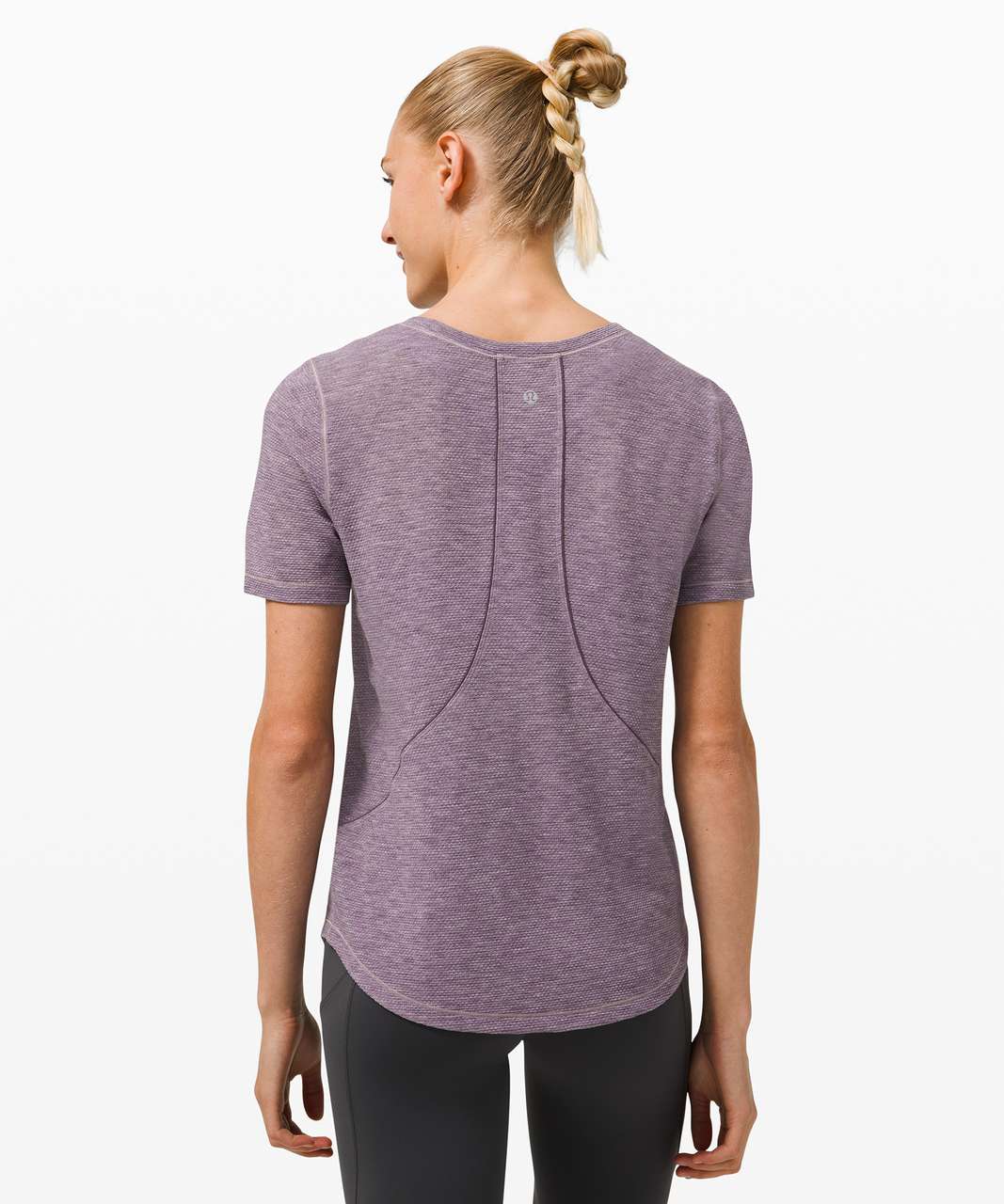 Lululemon Long Distance Short Sleeve - Heathered Grape Thistle