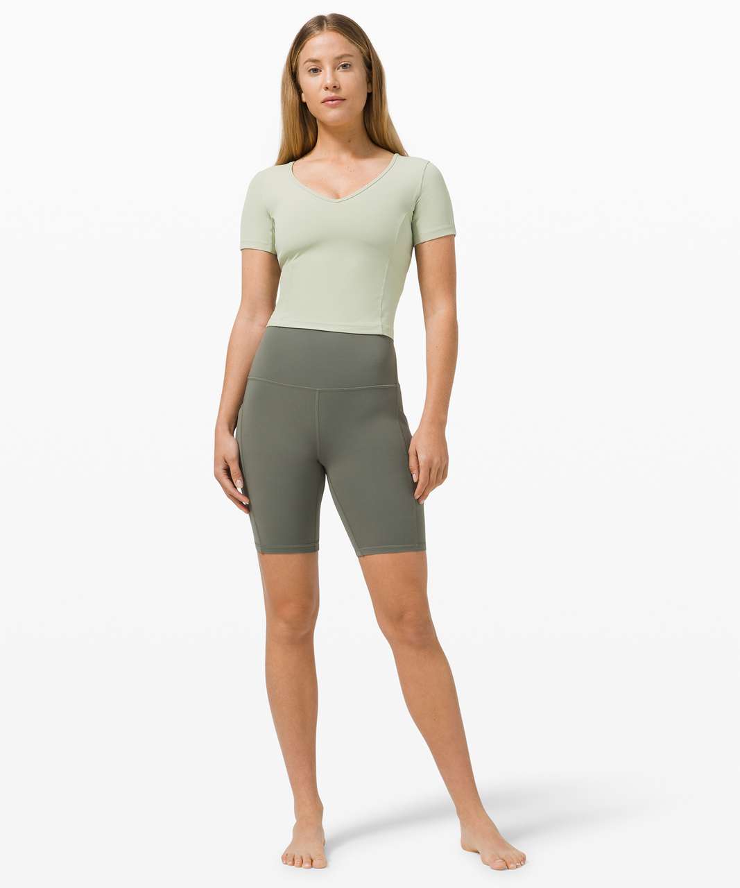 lululemon athletica, Tops, Lululemon Nulu Cropped Slim Yoga Short Sleeve