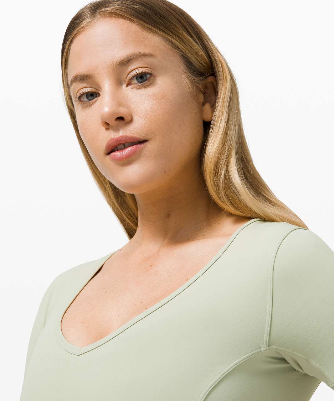 Lululemon Nulu Cropped Slim Yoga Short Sleeve - Green Fern - lulu