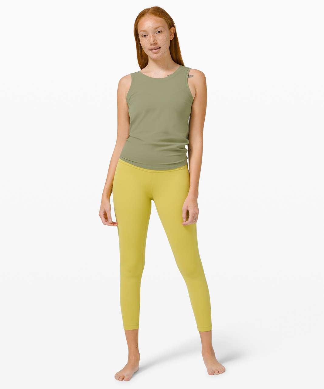 Lululemon Nulu Fold Yoga High-Rise Crop 23 - Rosemary Green - lulu fanatics