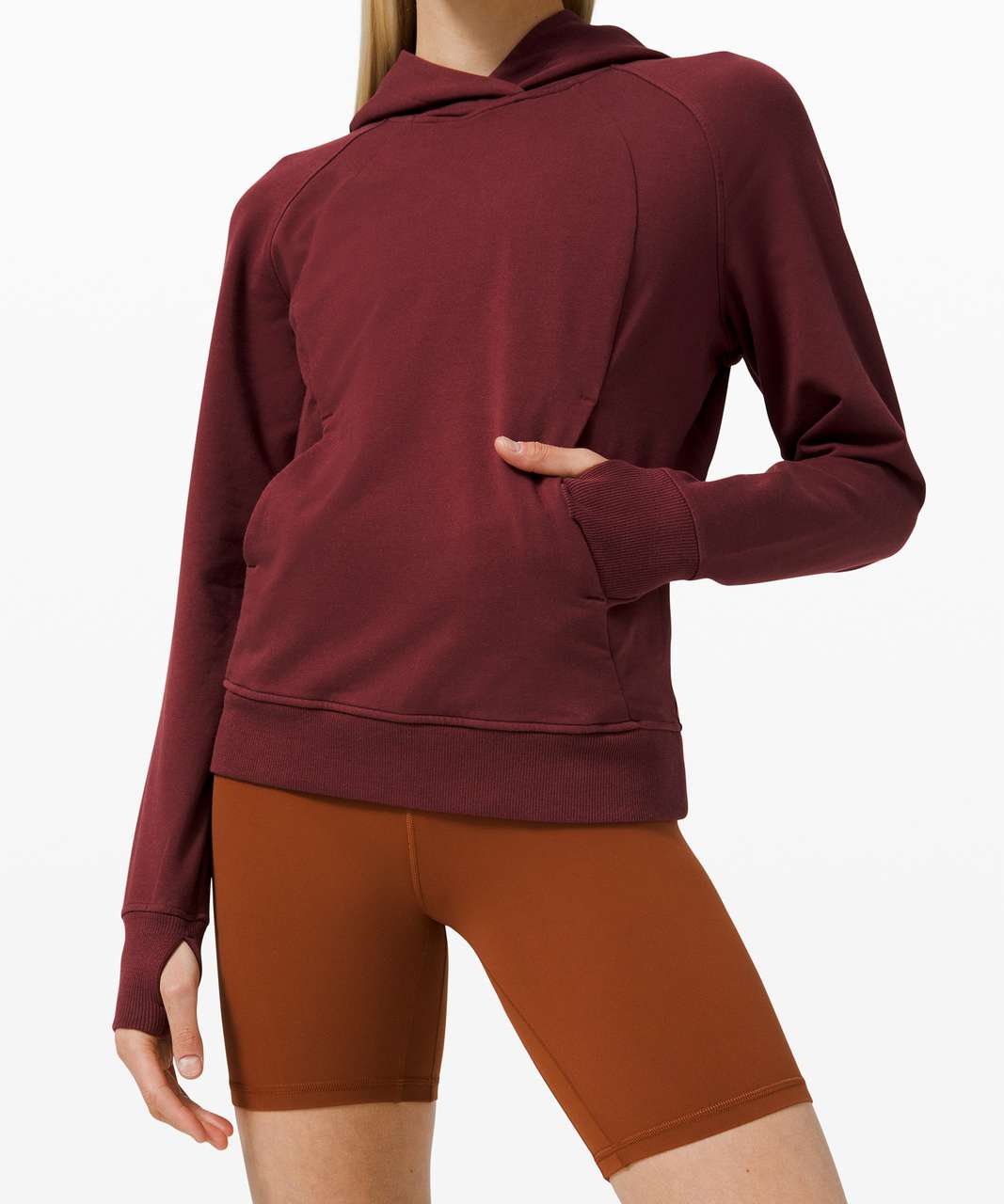 NEW Lululemon Scuba Oversized Half-Zip Hoodie Red Merlot Size XS/S & M/L