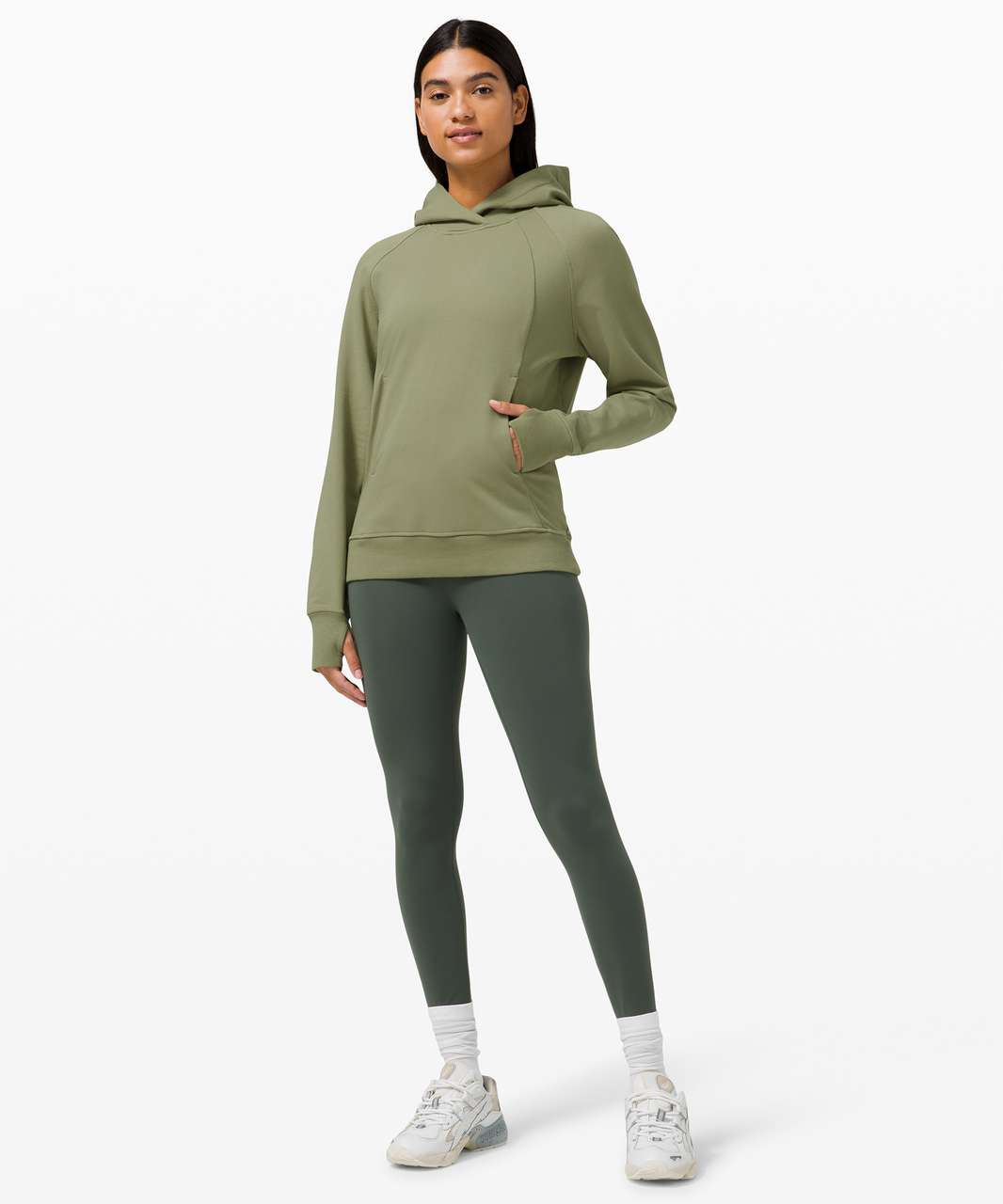 Lululemon Scuba Oversized 1/2 Zip Hoodie - Rosemary Green - lulu