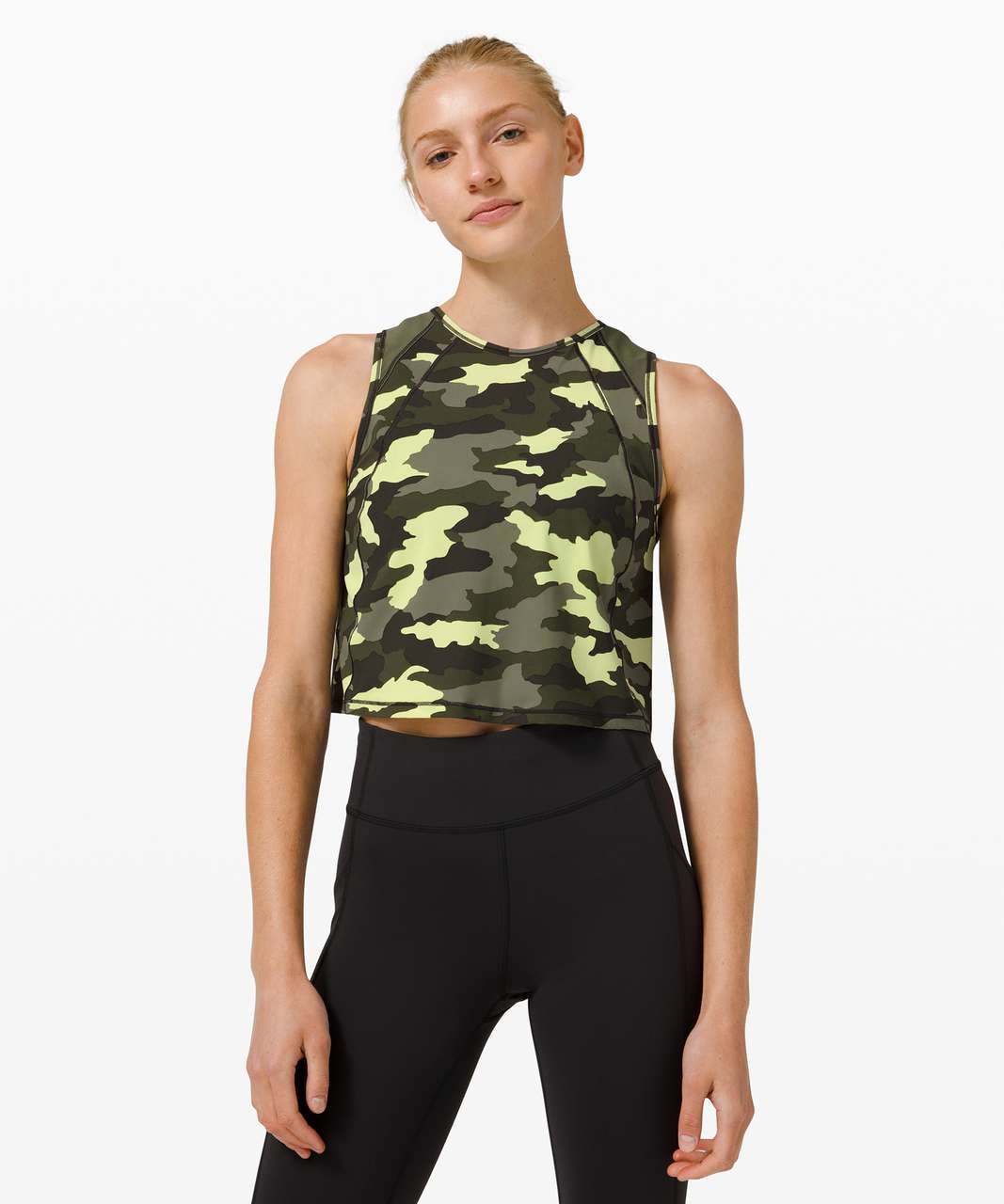 Lululemon Women's Sculpt Tank in Incognito Camo Multi Gator Green Size 4