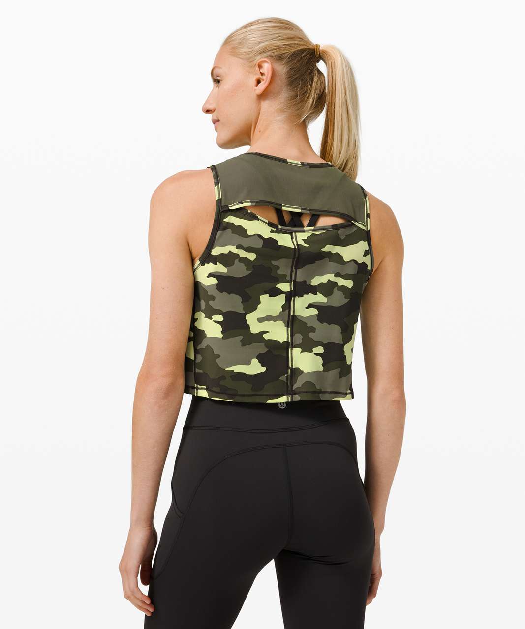 Final Touch Modal Jersey Crop Tank Top Olive Olive / Small