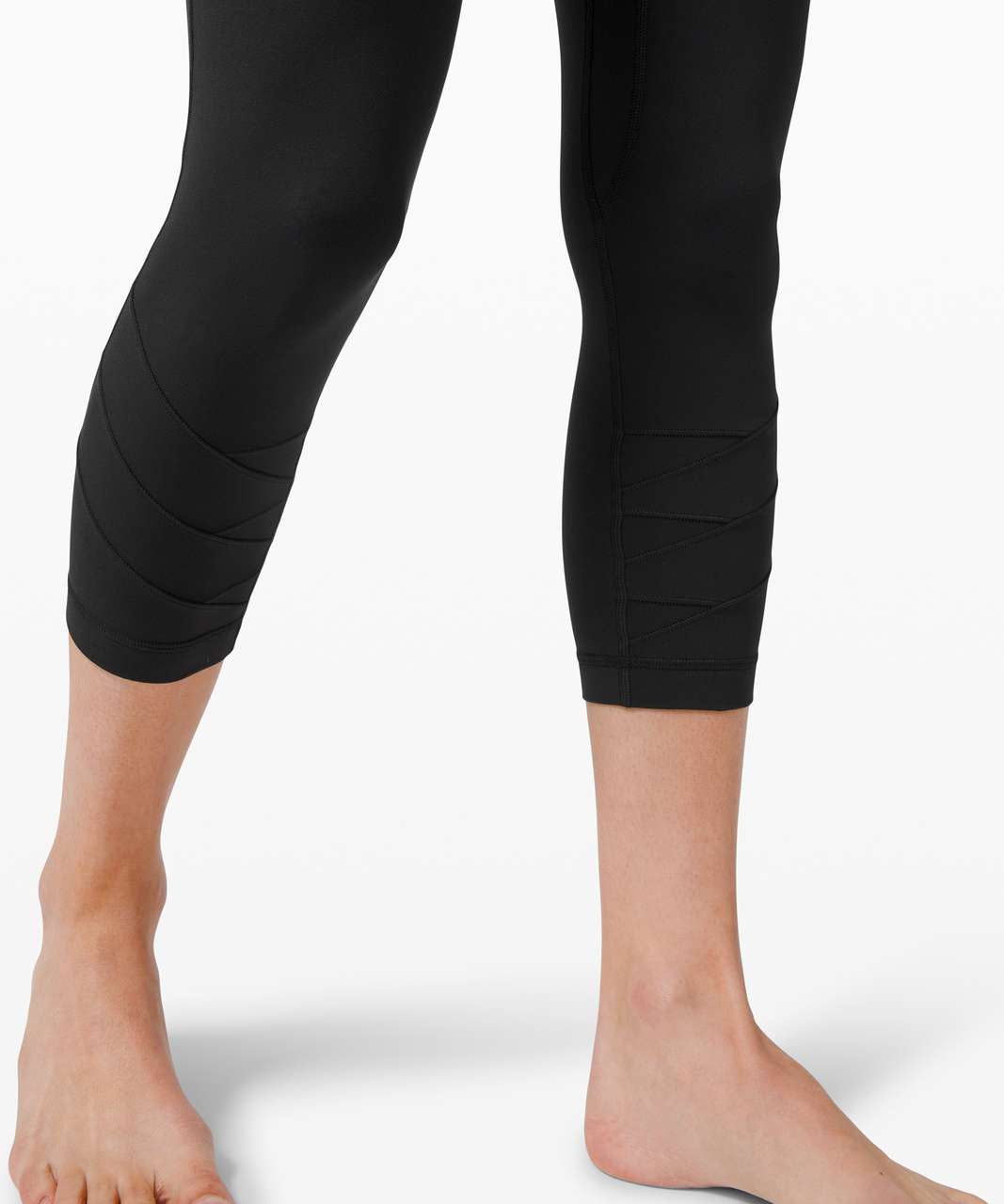 Lululemon Nulu Fold Yoga High-Rise Crop 23 - Black - lulu fanatics