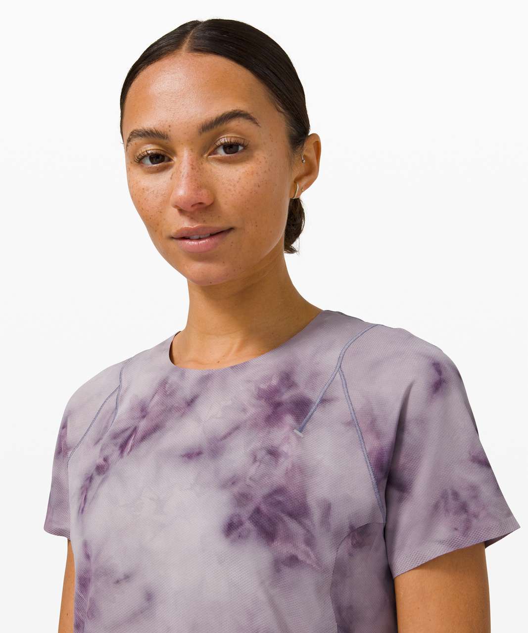 Lululemon Lightweight Run Kit Short Sleeve - Tidal Dye White Grape Thistle