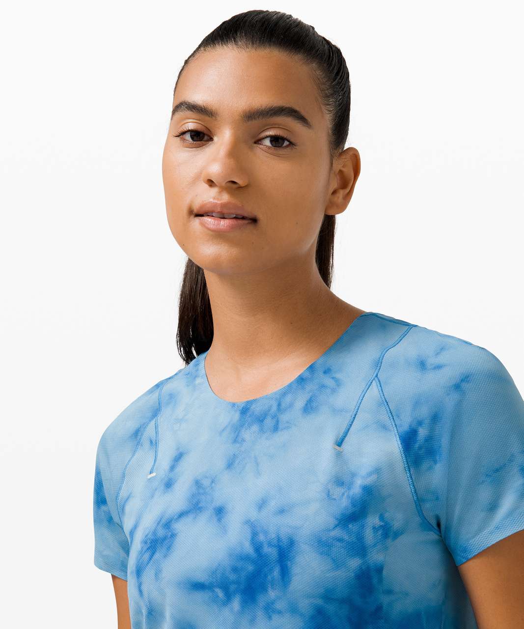 Lululemon Lightweight Run Kit Short Sleeve - Tidal Dye Vapor Hawaiian Blue