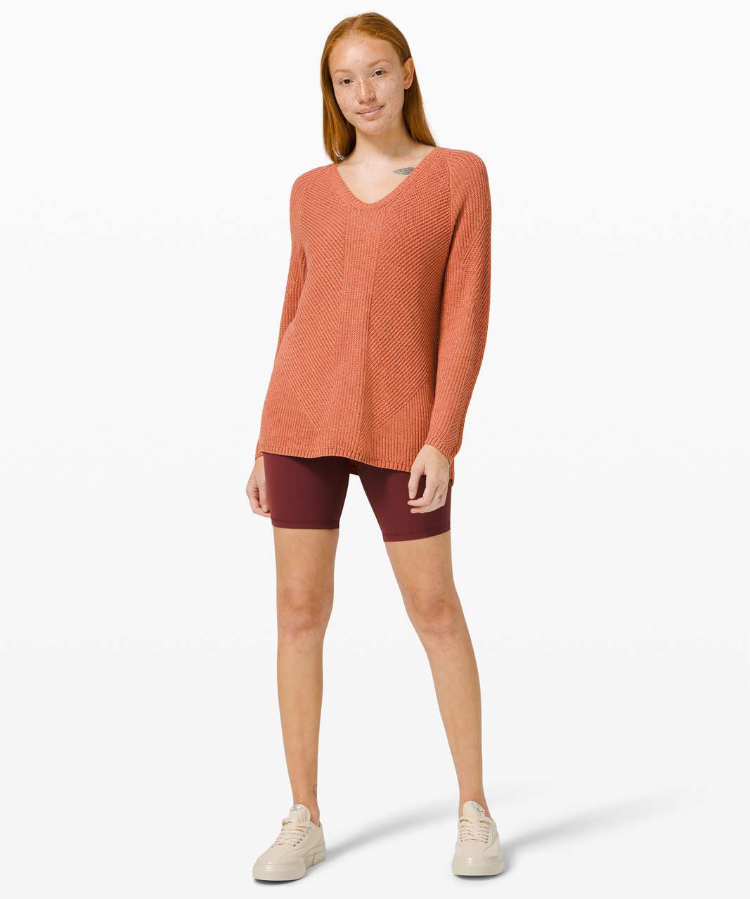 Lululemon Knit Blend Textured Pulllover - Heathered Desert Sun - lulu  fanatics