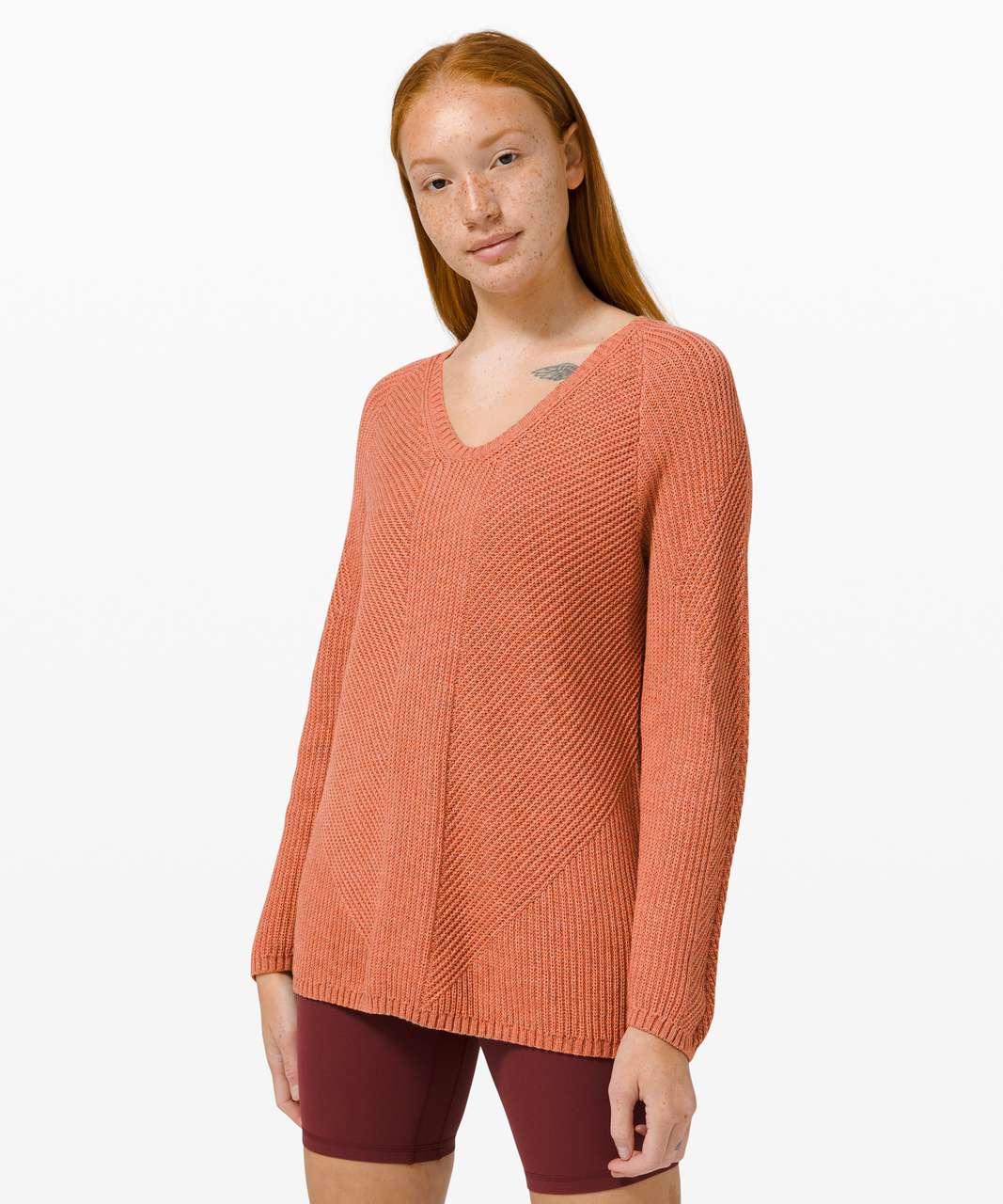 lululemon athletica, Sweaters, Lululemon Knit Blend Textured Pulllover  Heathered Desert Sun Size 6