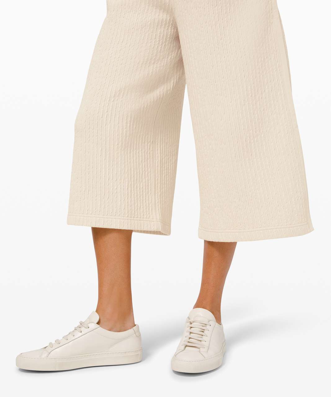 Lululemon Textured Wide-Leg High Rise Crop - White Opal