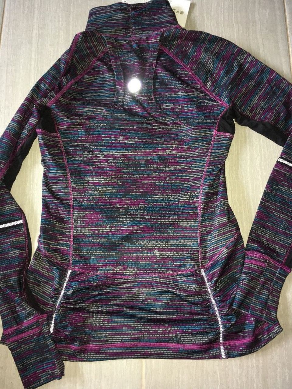 Lululemon Race With Grace 1-2 Zip II - 2016 Seawheeze - ASCII Regal Plum Tofino Teal