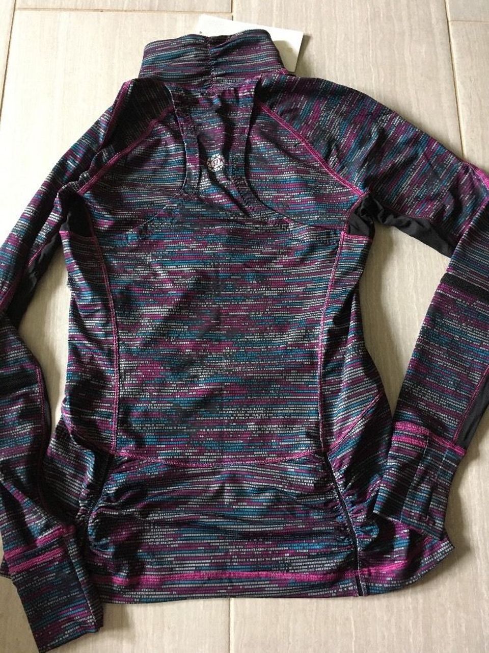 Lululemon Race With Grace 1-2 Zip II - 2016 Seawheeze - ASCII Regal Plum Tofino Teal