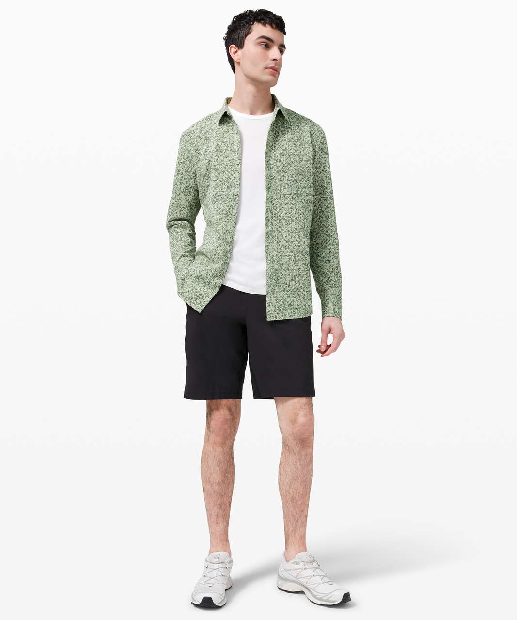 Lululemon Commission Long Sleeve Shirt - Green Fern / Smoked Spruce