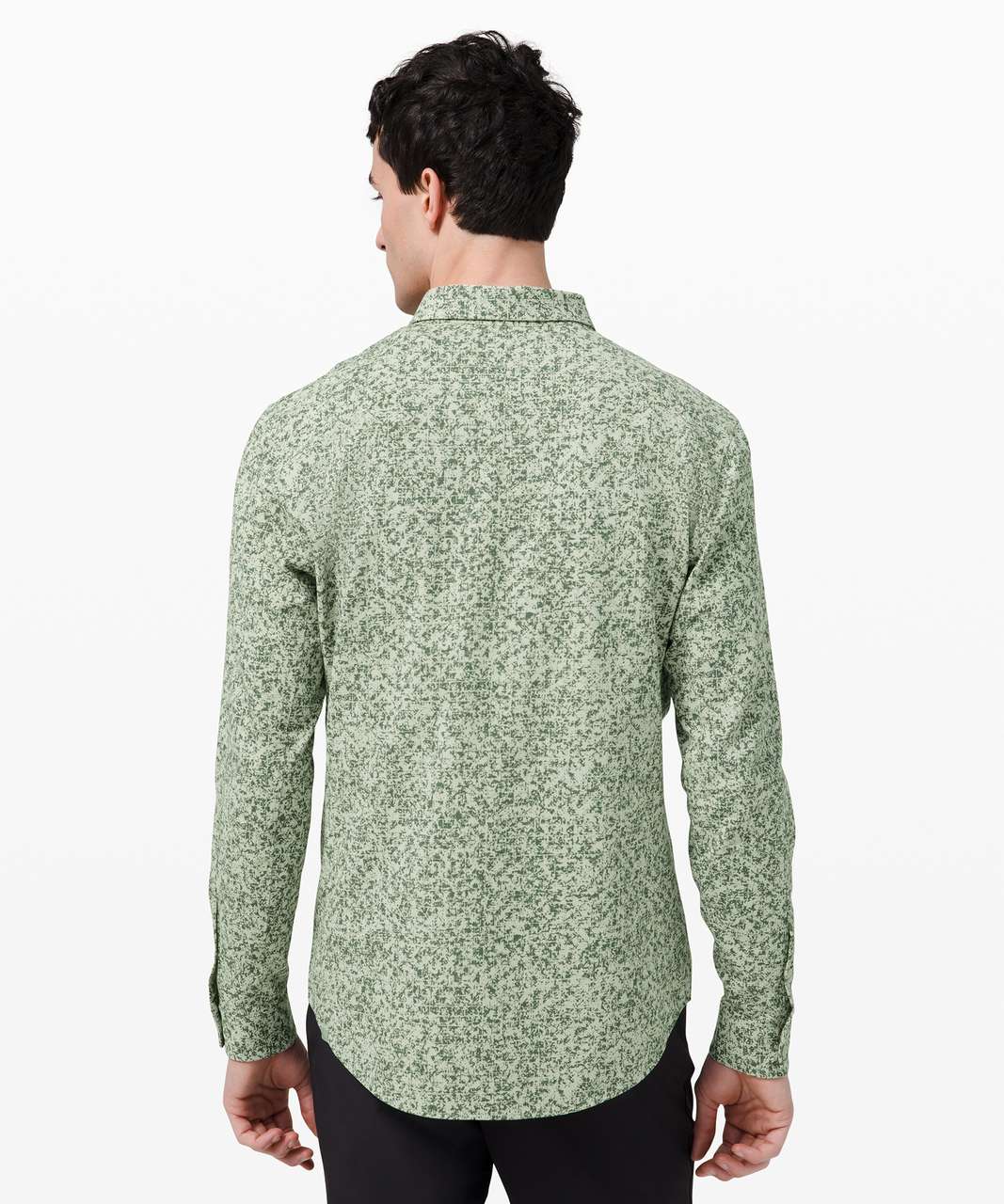 Lululemon Commission Long Sleeve Shirt - Green Fern / Smoked Spruce