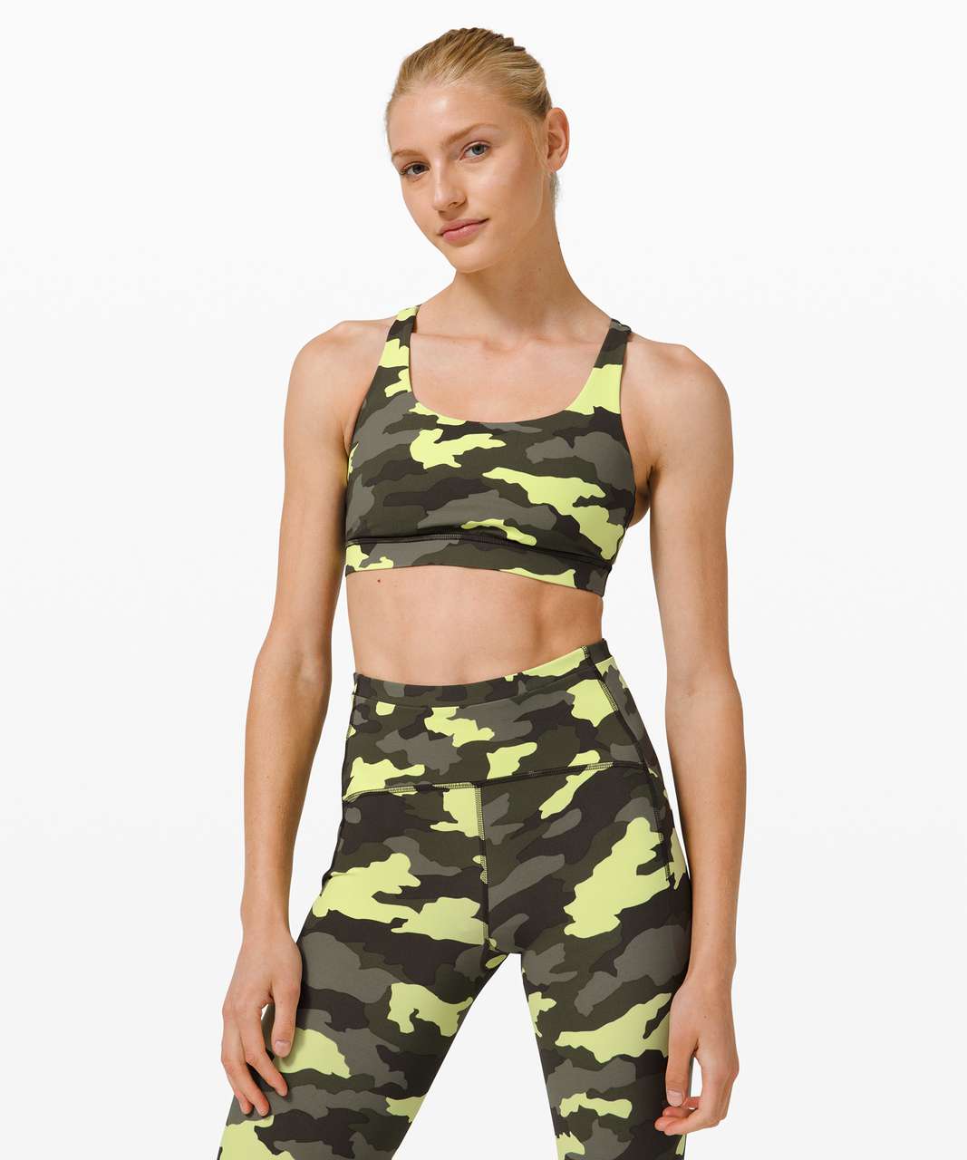 PLUSH HEATHER PACE SPORTS BRA, CARBON CAMO