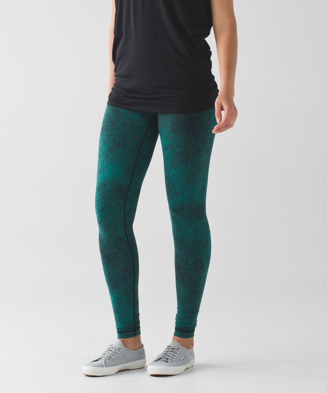 Lululemon Wunder Under Pant (Hi-Rise) - Luon Spray Jacquard Hunter Green Black