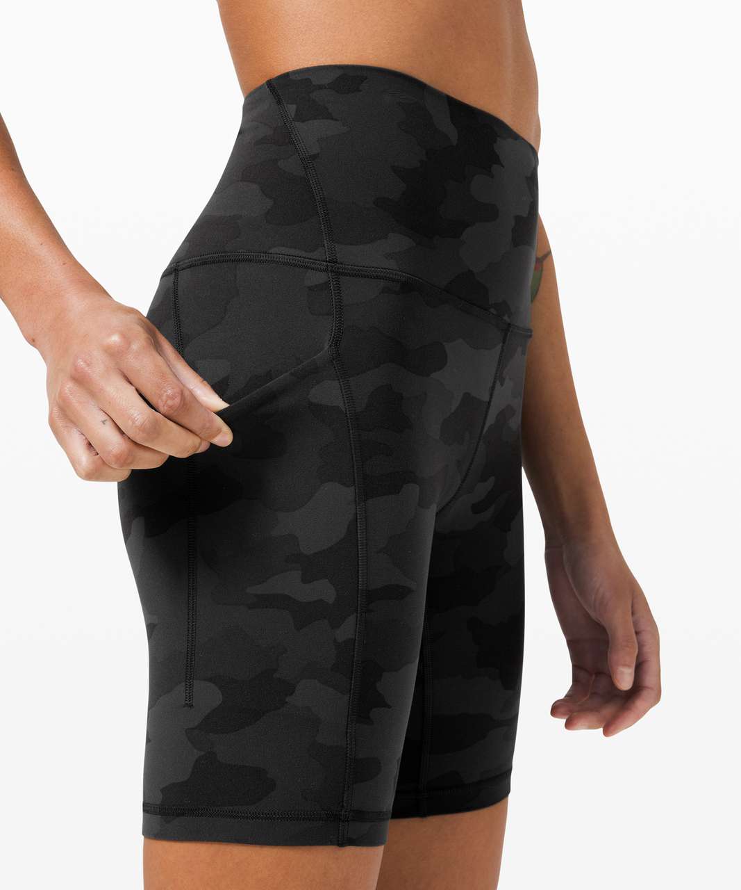 Lululemon Align High Rise Short with Pockets 8" - Heritage 365 Camo Deep Coal Multi