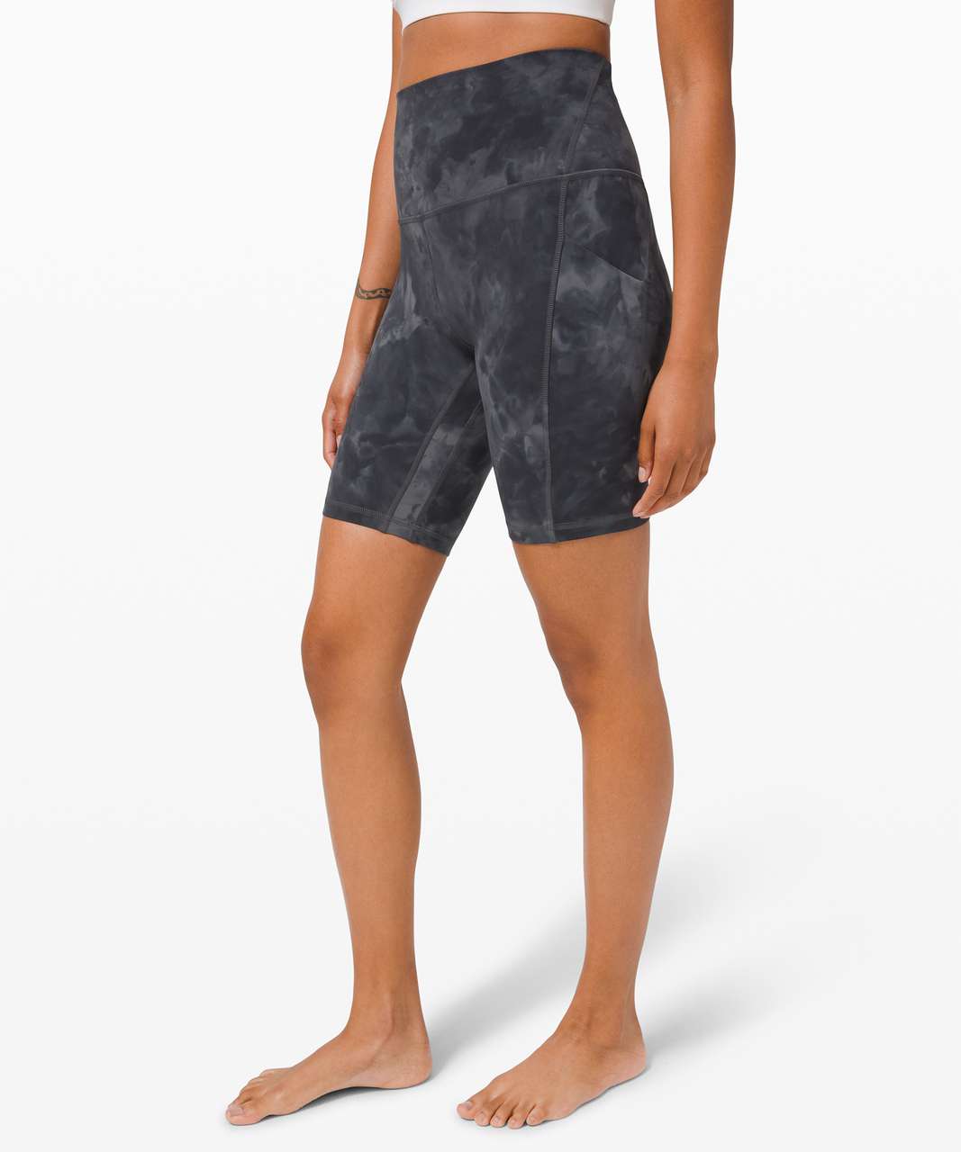 Lululemon Align High Rise Short with Pockets 8" - Diamond Dye Pitch Grey Graphite Grey