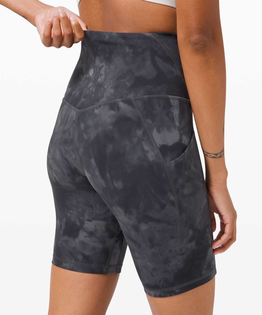 Lululemon Align High Rise Short 8” Diamond Dye Graphite Grey Pink