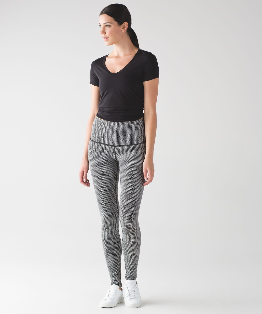 Lululemon Wunder Under Pant (Hi-Rise) - Teeny Tooth White Black