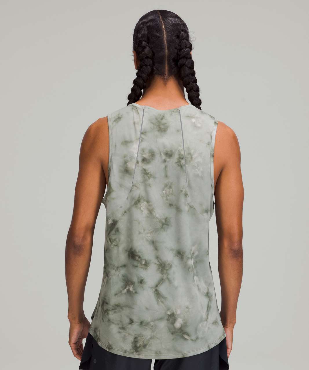 Lululemon Fast and Free Tank *Spray - Tidal Dye White Smoked Spruce