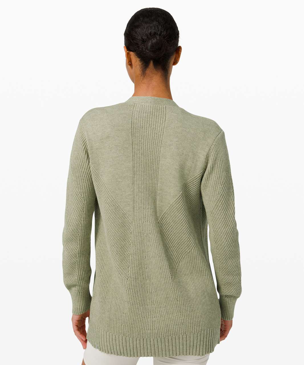 Lululemon Cotton Knit Textured Wrap - Heathered Rosemary Green