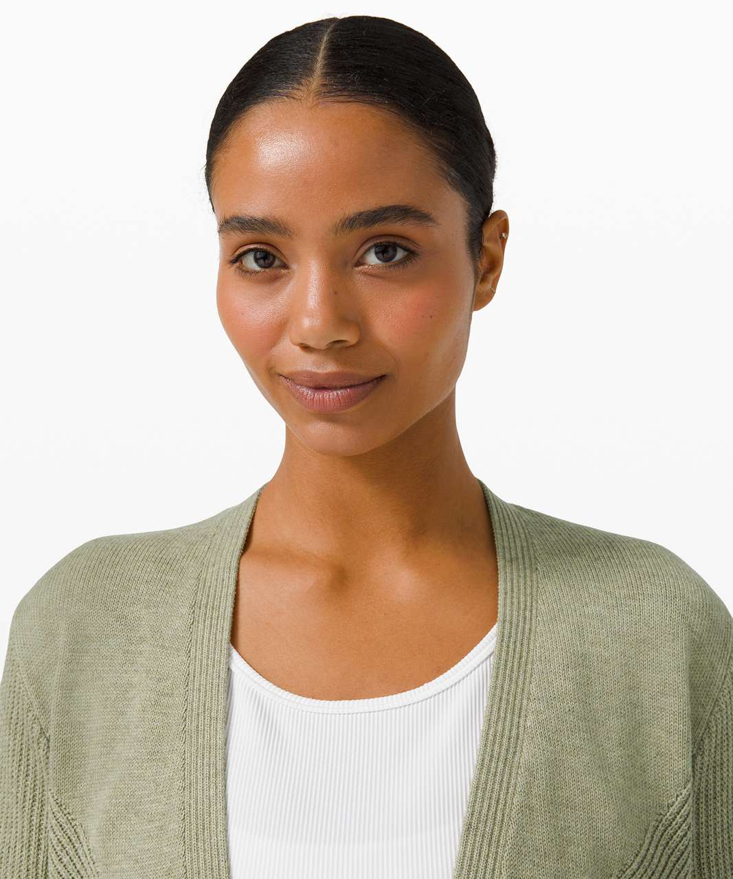 Lululemon Cotton Knit Textured Wrap - Heathered Rosemary Green