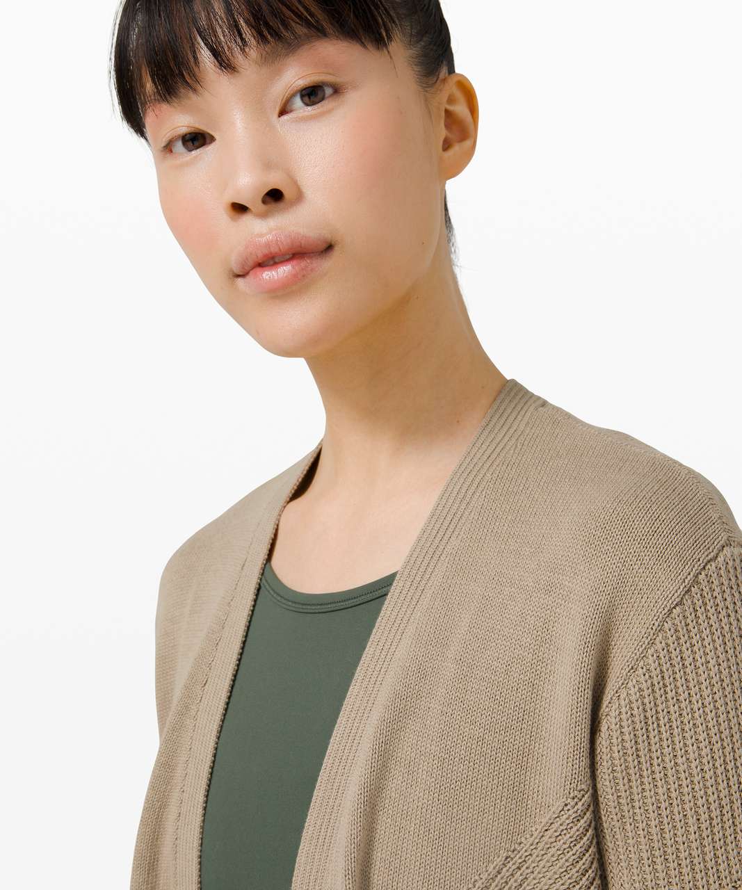 Lululemon Cotton Knit Textured Wrap - Heathered Trench