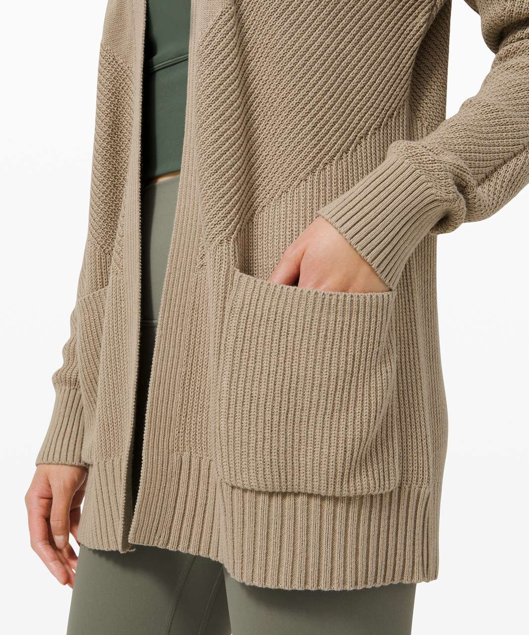 Lululemon Cotton Knit Textured Wrap - Heathered Trench