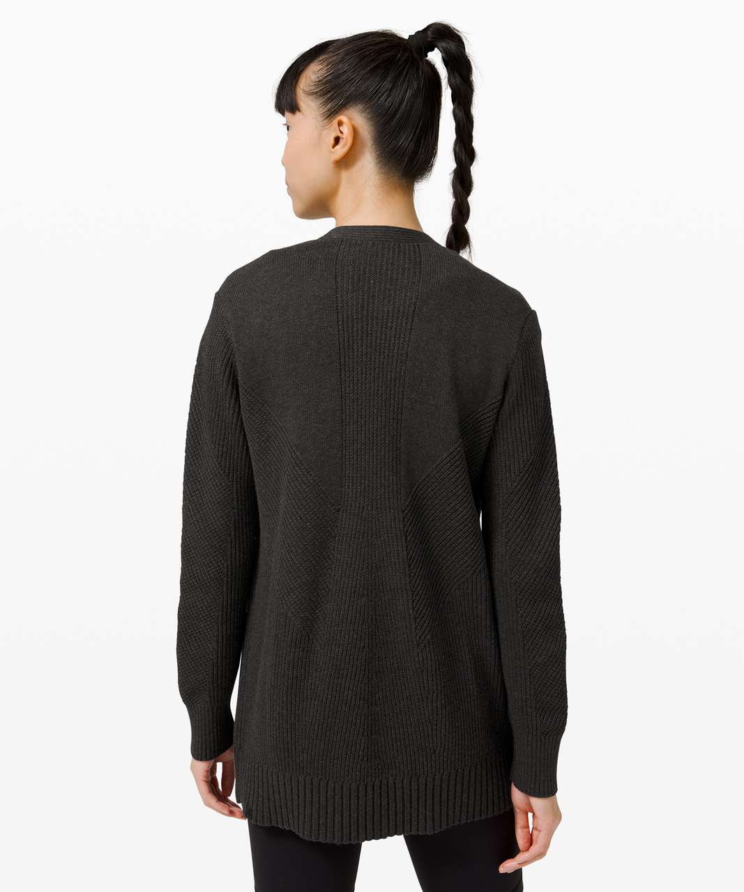 Lululemon Cotton Knit Textured Wrap - Heathered Black