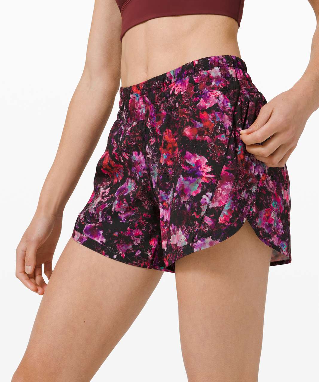 Lululemon Track That Short 5" - Fluoro Floral Multi