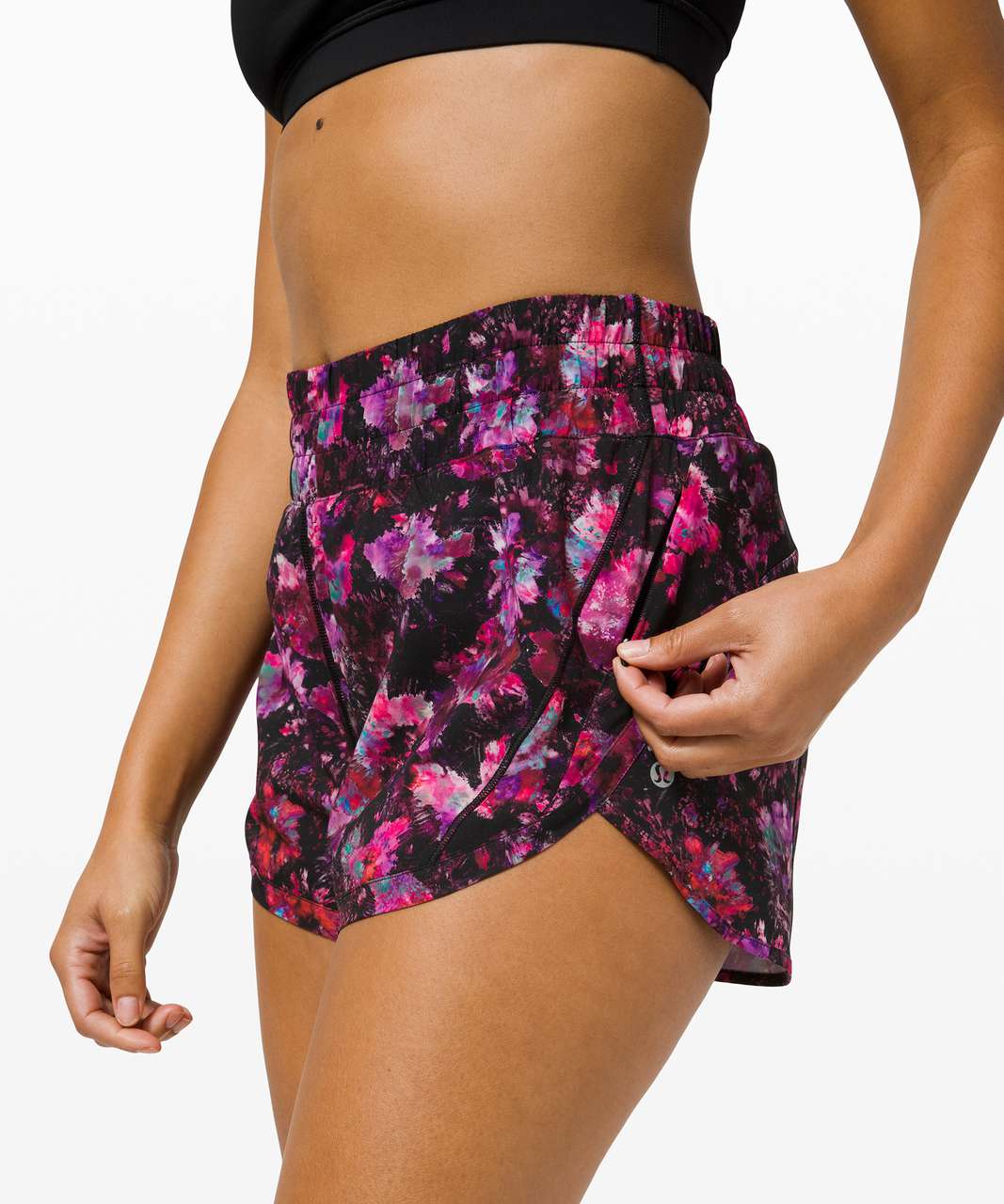 Lululemon Track That High-Rise Short 3" Lined - Fluoro Floral Multi