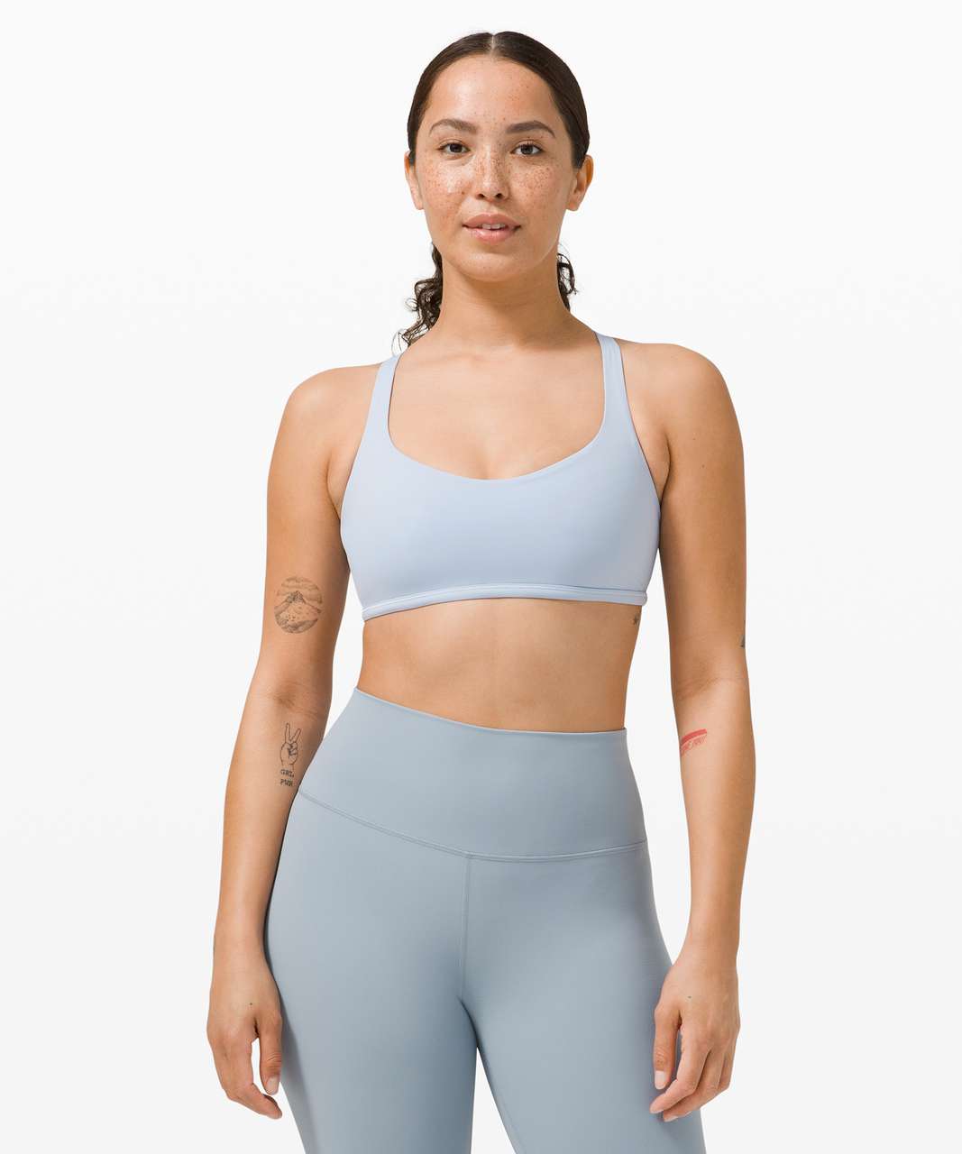 Lululemon Free to Be Bra - Wild *Light Support, A/B Cup - Blue Linen - lulu  fanatics